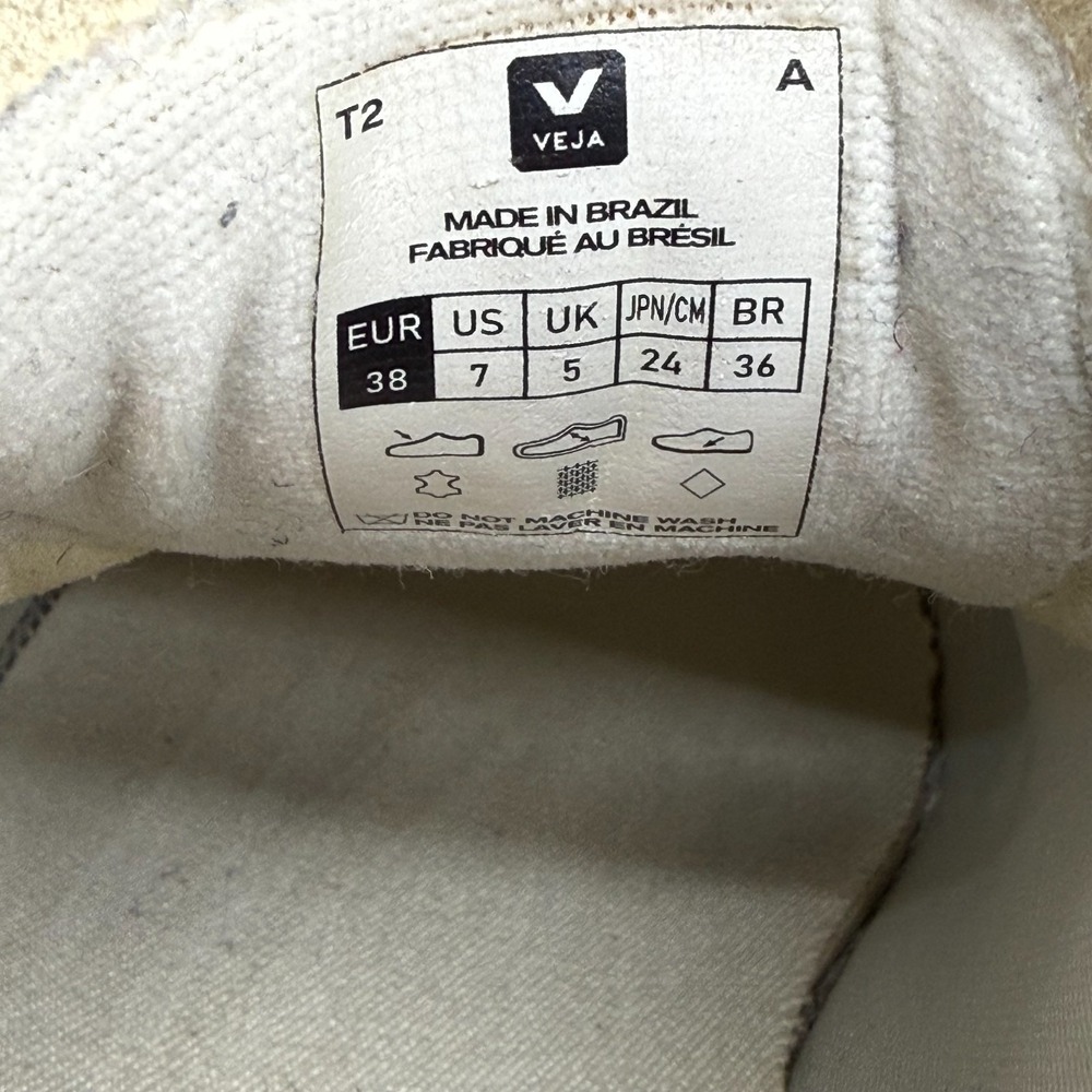 VEJA Camo White Low Top Sneakers Womens 7 EU 38 Walking Casual Shoes - Picture 11 of 11